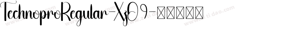 TechnoproRegular-XzO9字体转换