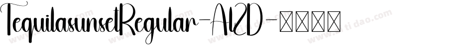 TequilasunsetRegular-AlZD字体转换