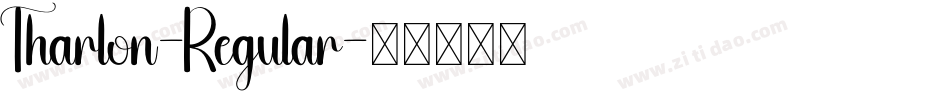 Tharlon-Regular字体转换