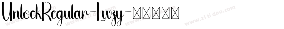 UnlockRegular-Lwzy字体转换 UnlockRegular-Lwzy字体转换