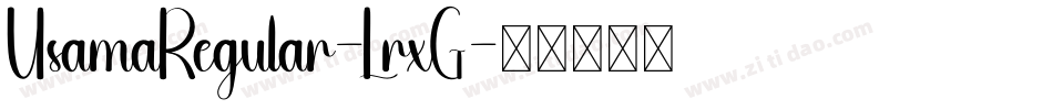 UsamaRegular-LrxG字体转换