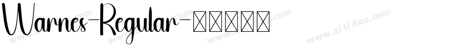 Warnes-Regular字体转换