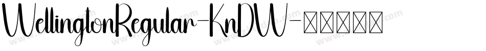 WellingtonRegular-KnDW字体转换