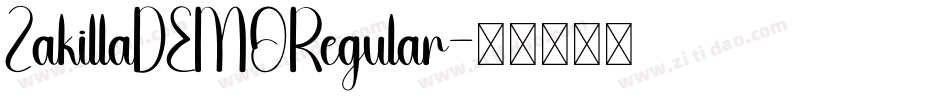 ZakillaDEMORegular字体转换