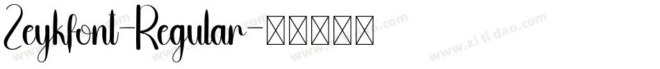 Zeykfont-Regular字体转换