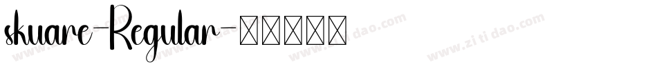 skuare-Regular字体转换