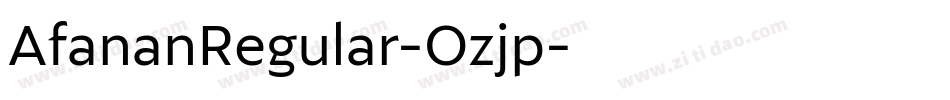 AfananRegular-Ozjp字体转换