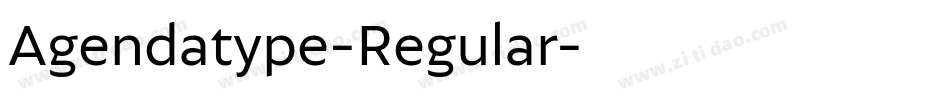 Agendatype-Regular字体转换