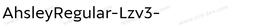 AhsleyRegular-Lzv3字体转换