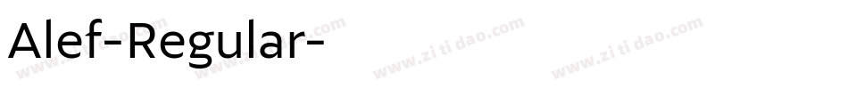 Alef-Regular字体转换