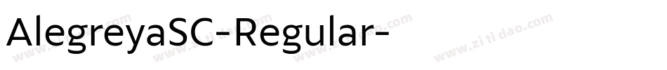 AlegreyaSC-Regular字体转换