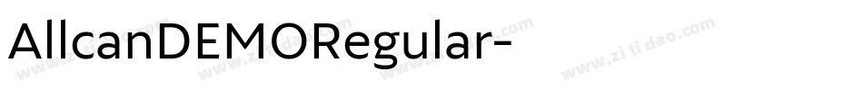AllcanDEMORegular字体转换
