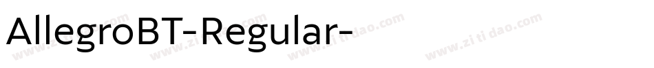 AllegroBT-Regular字体转换