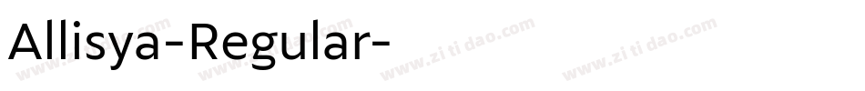 Allisya-Regular字体转换
