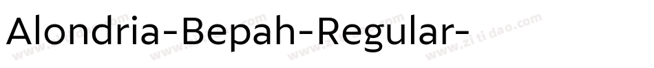 Alondria-Bepah-Regular字体转换