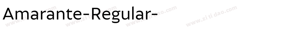 Amarante-Regular字体转换