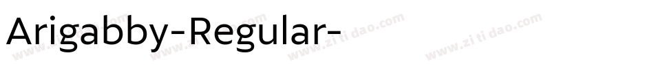 Arigabby-Regular字体转换
