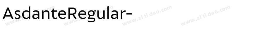 AsdanteRegular字体转换