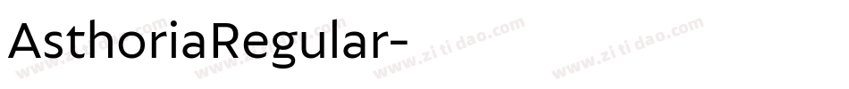 AsthoriaRegular字体转换