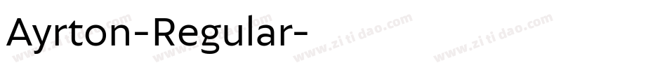 Ayrton-Regular字体转换