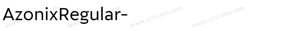 AzonixRegular字体转换