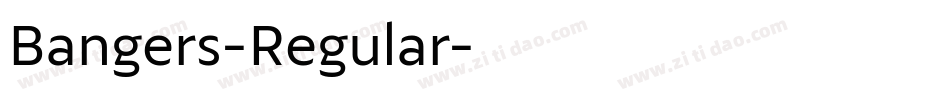 Bangers-Regular字体转换