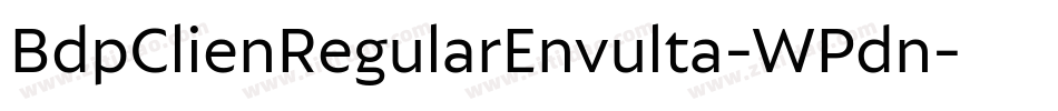 BdpClienRegularEnvulta-WPdn字体转换
