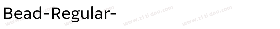 Bead-Regular字体转换