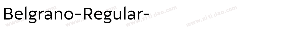 Belgrano-Regular字体转换