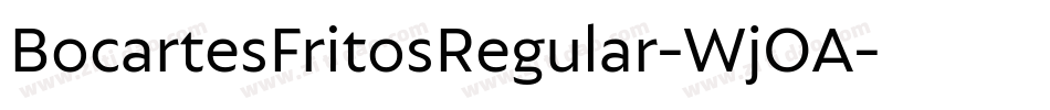 BocartesFritosRegular-WjOA字体转换