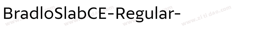 BradloSlabCE-Regular字体转换