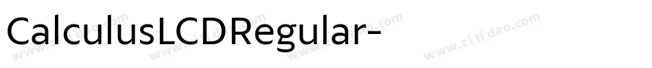 CalculusLCDRegular字体转换