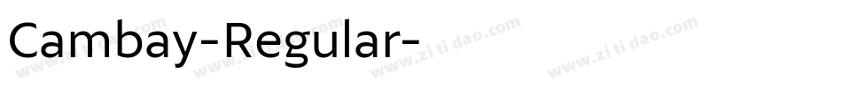 Cambay-Regular字体转换