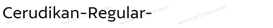 Cerudikan-Regular字体转换