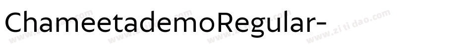 ChameetademoRegular字体转换
