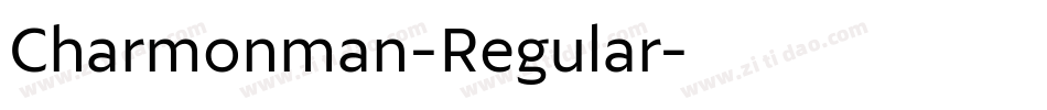 Charmonman-Regular字体转换