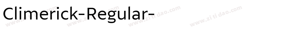 Climerick-Regular字体转换