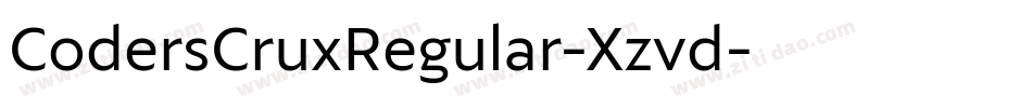 CodersCruxRegular-Xzvd字体转换