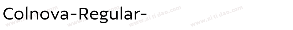 Colnova-Regular字体转换