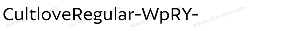 CultloveRegular-WpRY字体转换
