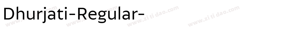 Dhurjati-Regular字体转换