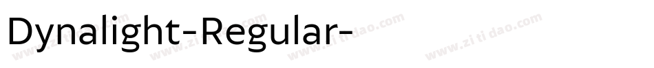 Dynalight-Regular字体转换