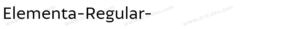 Elementa-Regular字体转换