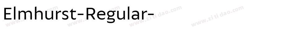 Elmhurst-Regular字体转换