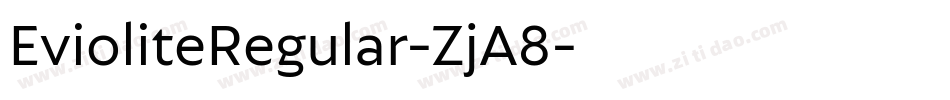 EvioliteRegular-ZjA8字体转换