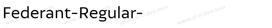 Federant-Regular字体转换