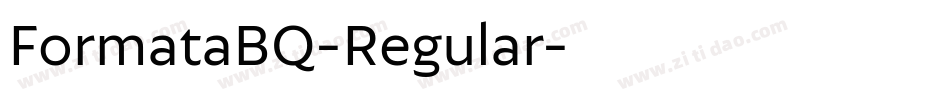 FormataBQ-Regular字体转换