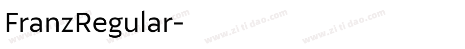 FranzRegular字体转换