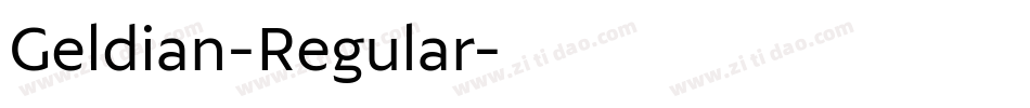 Geldian-Regular字体转换