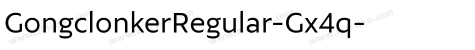 GongclonkerRegular-Gx4q字体转换
